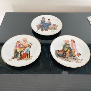 Norman Rockwell, 1984 plate set of 3